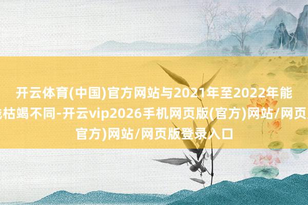 开云体育(中国)官方网站与2021年至2022年能源电板全线枯竭不同-开云vip2026手机网页版(官方)网站/网页版登录入口